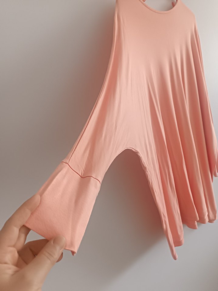 Pembe Uzun Kollu Salaş Tunik - Görsel 2