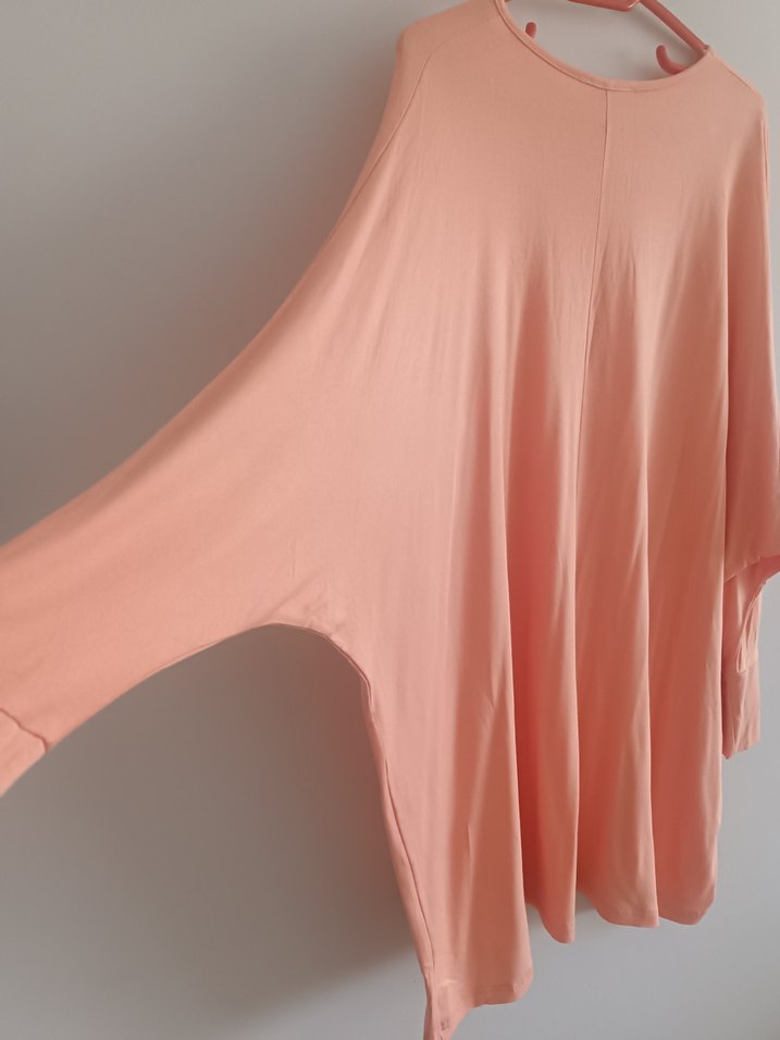 Pembe Uzun Kollu Salaş Tunik - Görsel 4