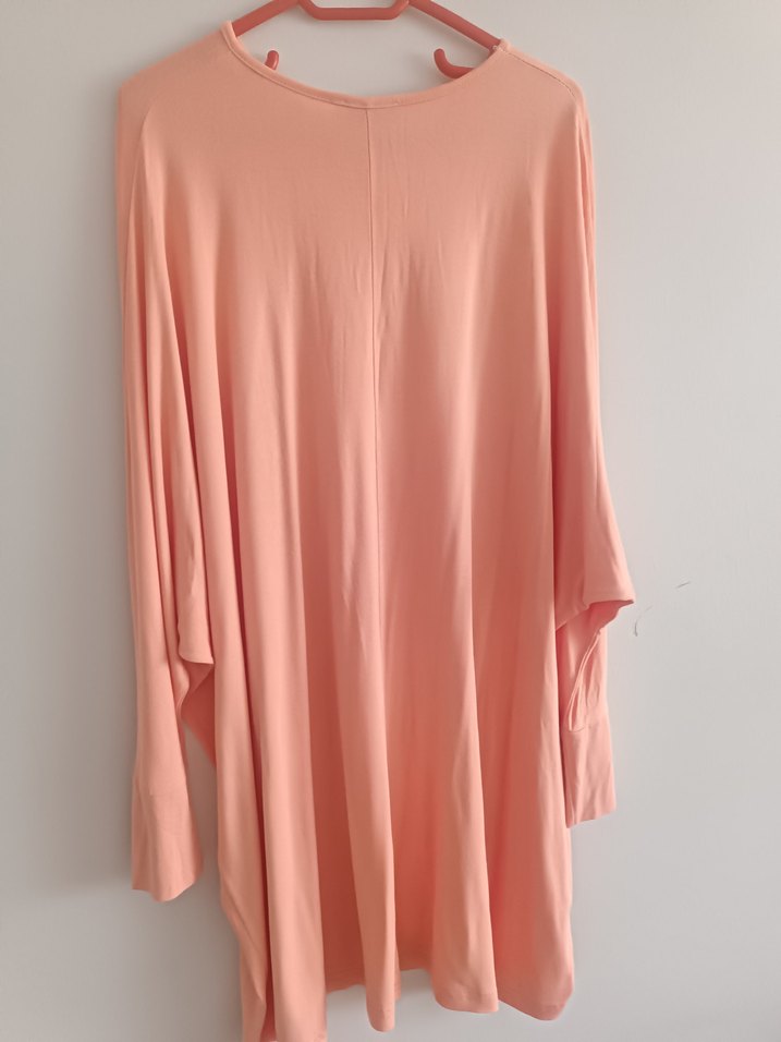 Pembe Uzun Kollu Salaş Tunik - Görsel 5