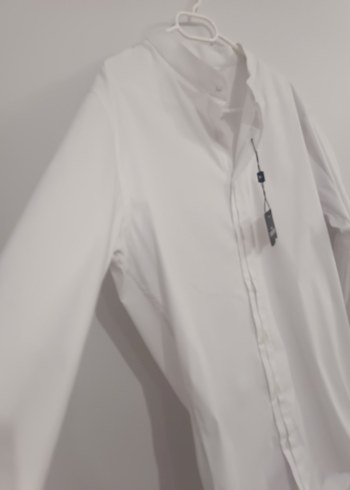 Erkek Beyaz Uzun Kollu Pamuklu Gömlek - Görsel 3