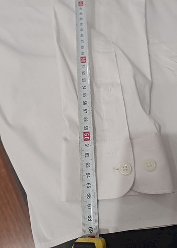Erkek Beyaz Uzun Kollu Pamuklu Gömlek - Görsel 6