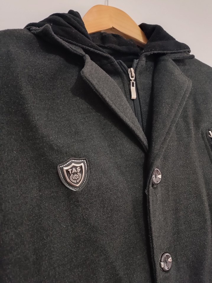 Gri Düğmeli Erkek çocuk kaban - Görsel 2