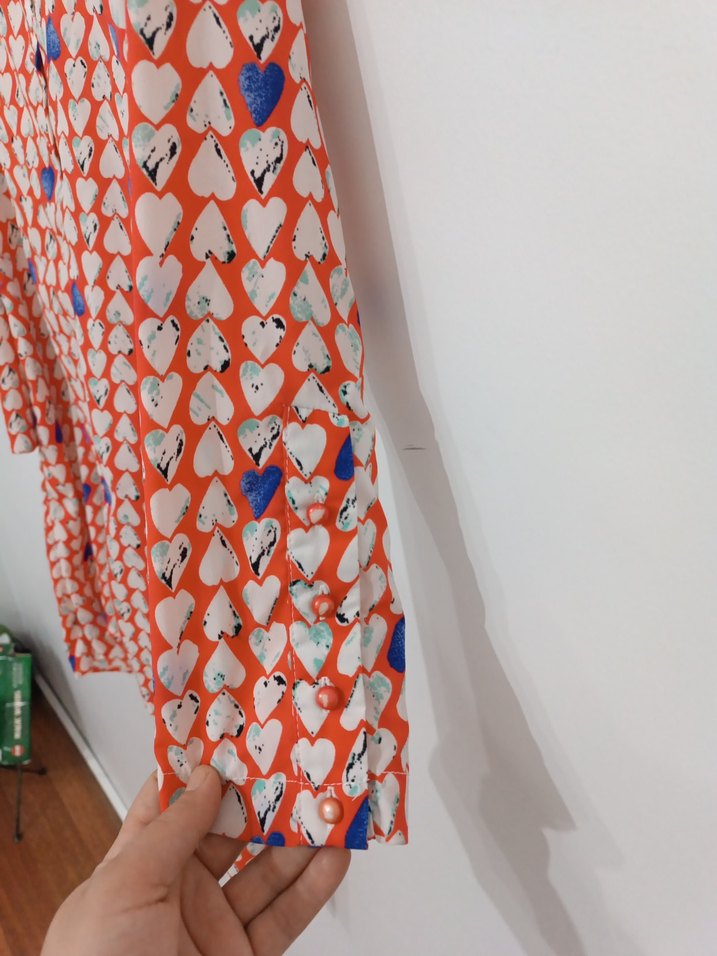 Renkli Bağlama Desenli Uzun Kollu Kadın Tunik - Görsel 3