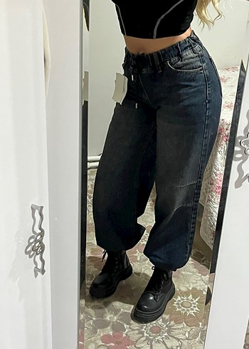 Beli lastikli Palazzo jean