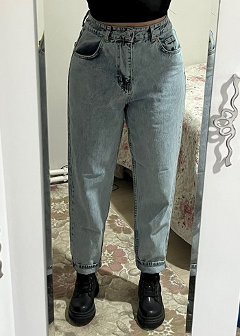 Buz mavi mom jean