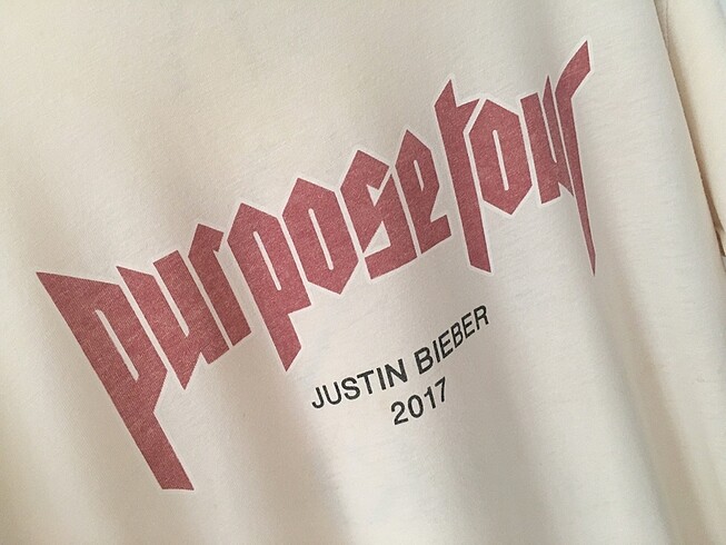 s Beden ten rengi Renk H&M Justin Bieber Koleksiyon Tshirt