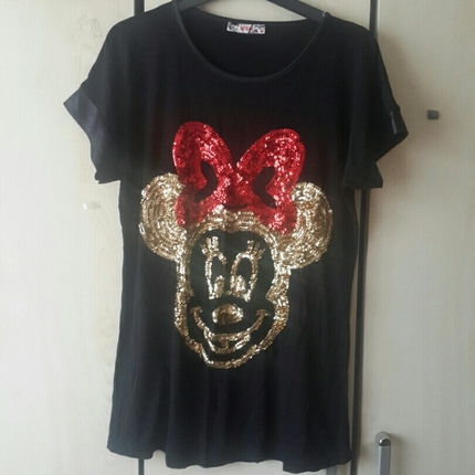 pullu micky mouse standart beden tişört