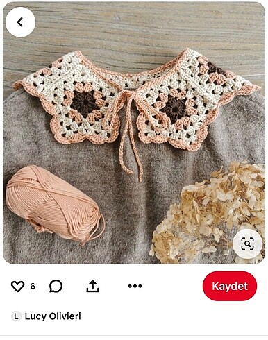  Beden Renkli patchwork yakalık/ yaka