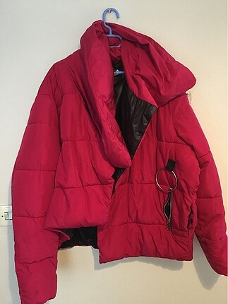 Pembe şişme mont