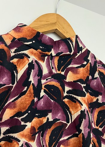 Uzun Kollu, Desenli Kadın elbise - Görsel 2