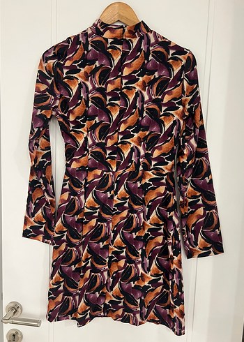 Uzun Kollu, Desenli Kadın elbise - Görsel 5