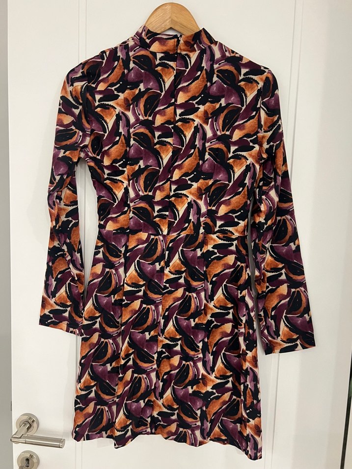 Uzun Kollu, Desenli Kadın elbise - Görsel 5