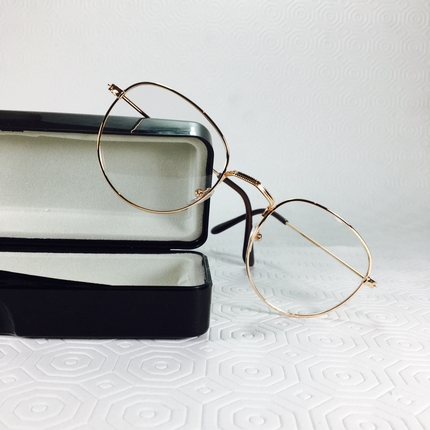 Rose Gold Çerçeve Retro Optik Gözlük