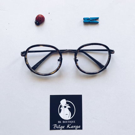 universal Beden Kahve Çerçeve Retro Optik Gözlük