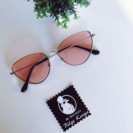 Pembe Lens Retro Gözlük 