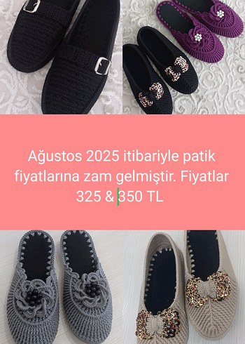 Gri Nakışlı Örgü Kadın Ev Terliği