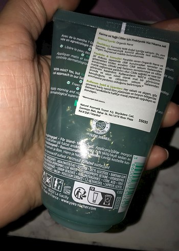 Beden Renk Yves Rocher Organik Nane Özlü Temizleyici Duş Jeli 125 ml