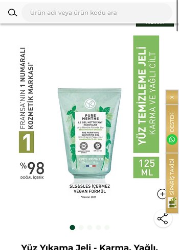 Yves Rocher Yves Rocher Organik Nane Özlü Temizleyici Duş Jeli 125 ml
