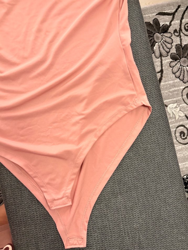 Pembe Drapeli Tek Omuzlu Kadın Mayo - Görsel 3