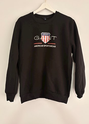 Siyah Sweatshirt Bisiklet Yaka Velcro