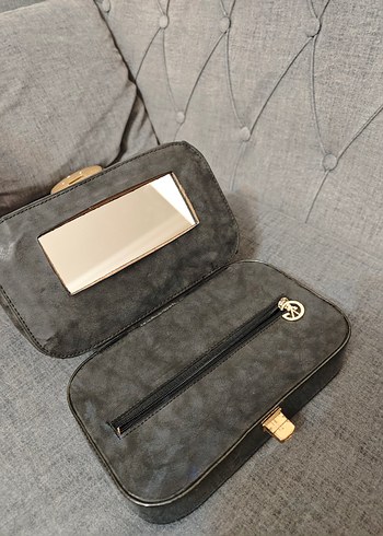 Siyah Deri Kadın El Çantası - Galanti - Görsel 7