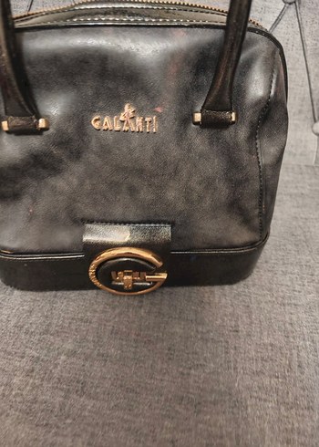 Siyah Deri Kadın El Çantası - Galanti - Görsel 4