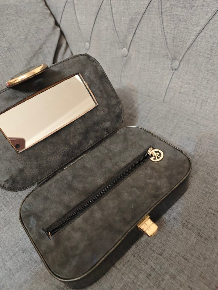 Siyah Deri Kadın El Çantası - Galanti - Görsel 2