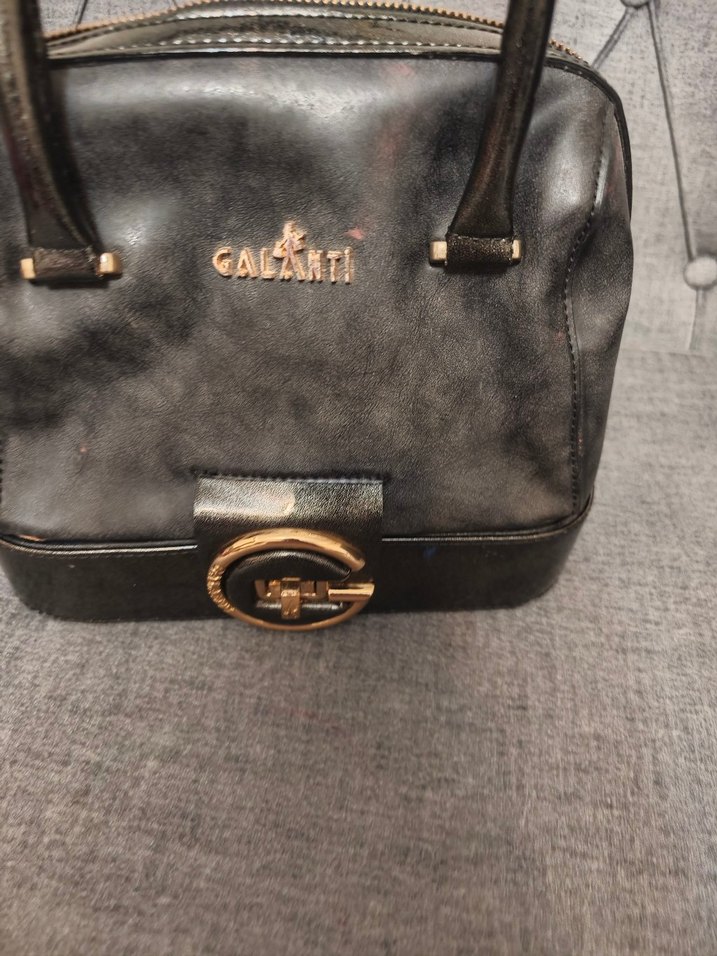 Siyah Deri Kadın El Çantası - Galanti - Görsel 4