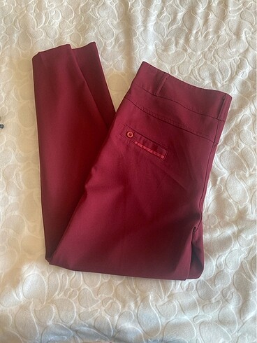 40 Beden bordo Renk Kumaş pantolon