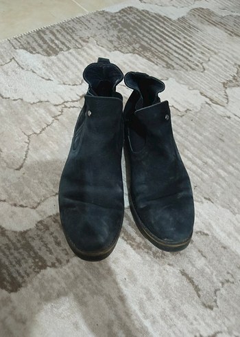 Siyah Süet erkek Bot, Tokalı, Kalın Topuklu - Görsel 2