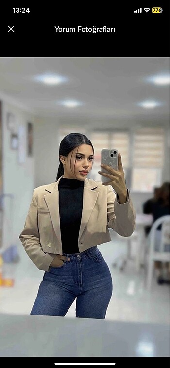 s Beden Crop blazer ceket