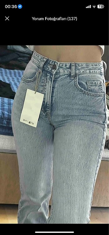 xs Beden Straight fit jean