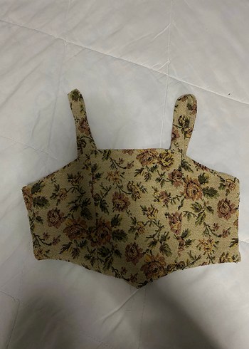 Bej Kadın Mini Straplez Bantlı Bustiyer - Görsel 2