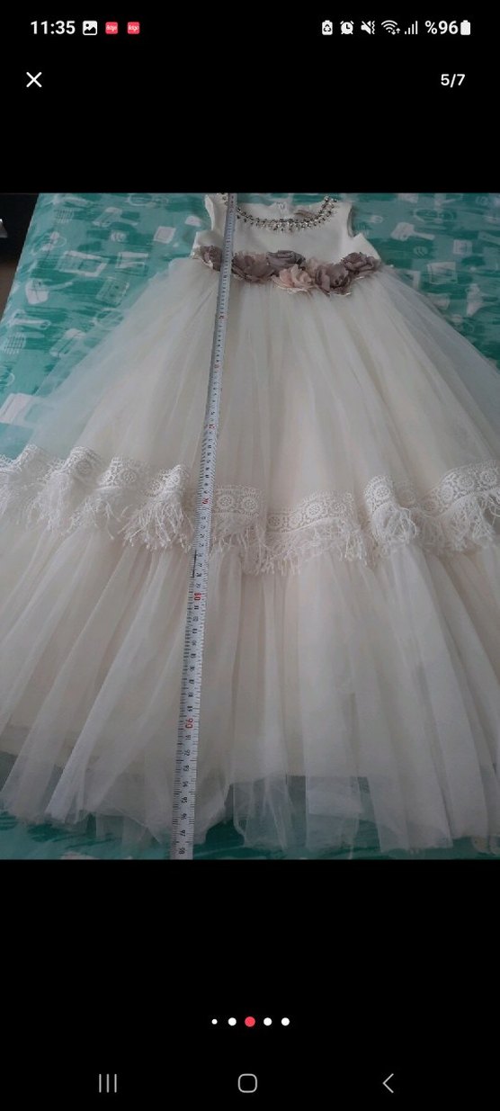 7 yaş kız çocuk abiye Elbise - Görsel 5