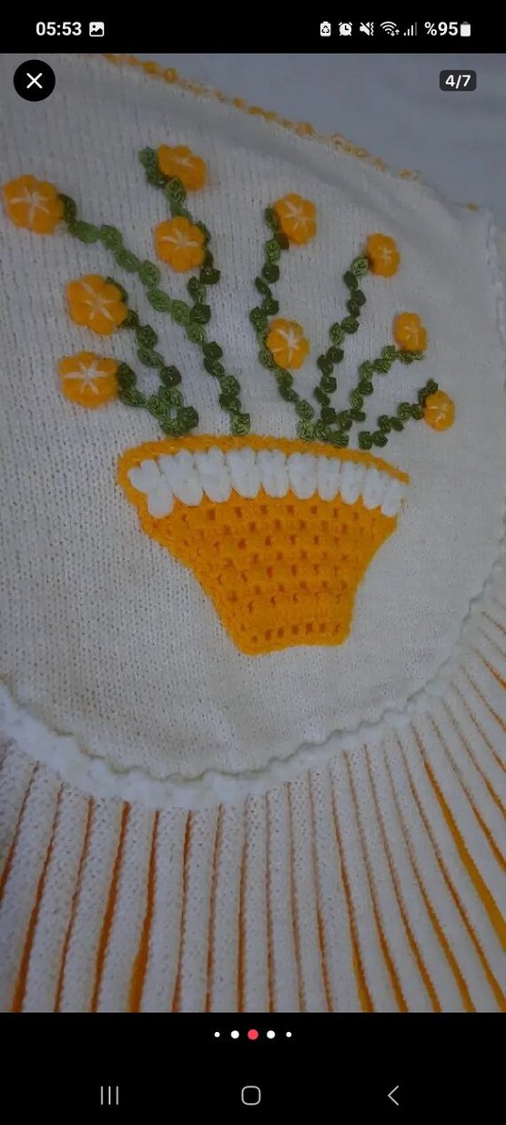 El örgüsü bebek battaniyesi - Görsel 4