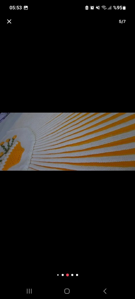 El örgüsü bebek battaniyesi - Görsel 5