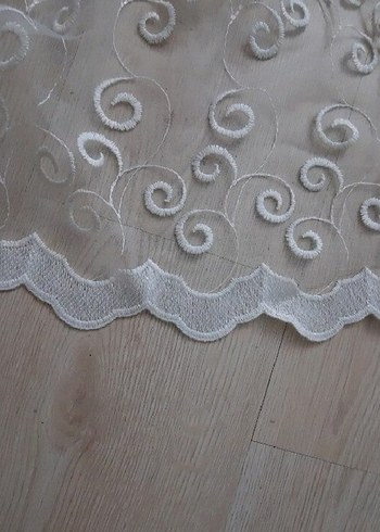 450 cm sık pile ekru Tül Perde - Görsel 4