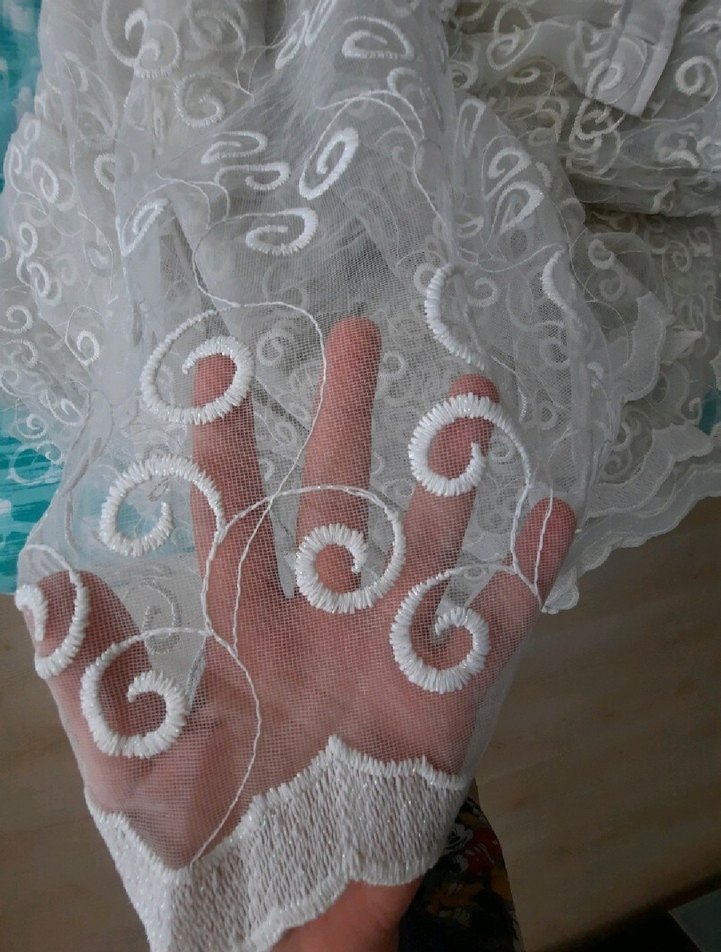 450 cm sık pile ekru Tül Perde - Görsel 2