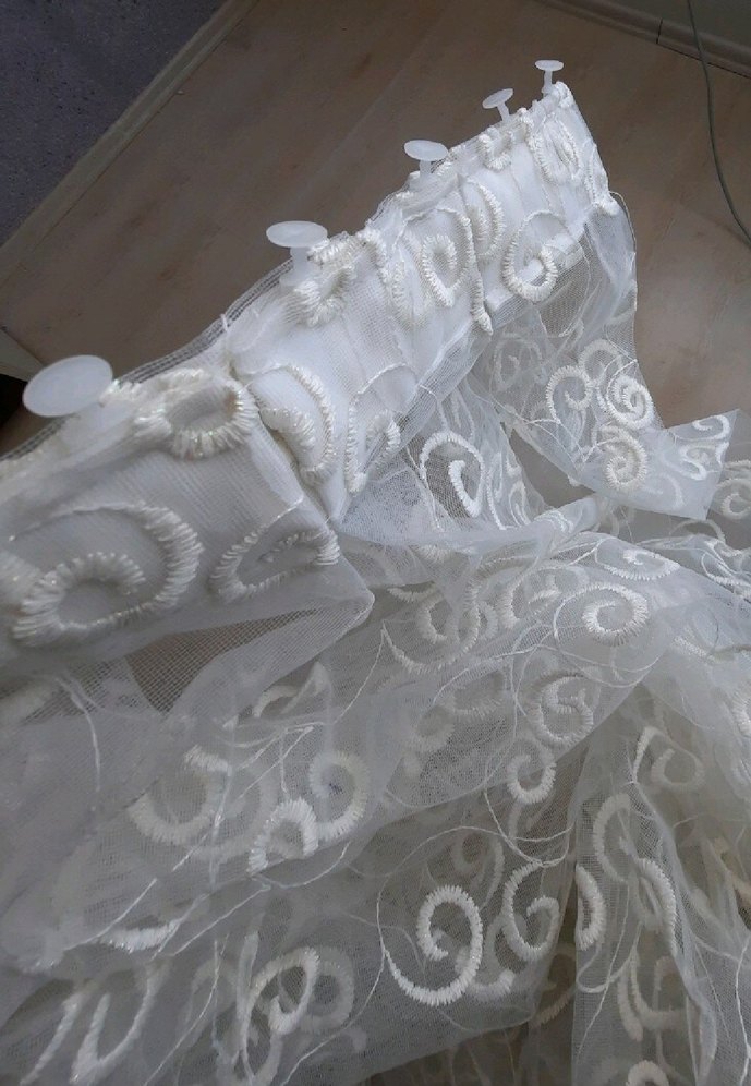 450 cm sık pile ekru Tül Perde - Görsel 5