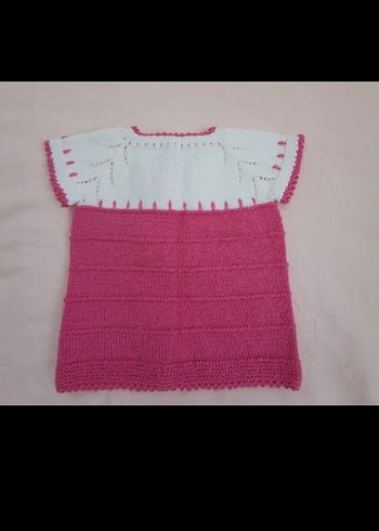 1 yaş el örgüsü kız çocuk yeleği - Görsel 2