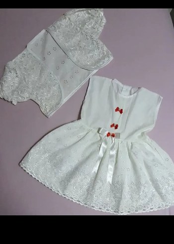 1 yaş bolerolu kız çocuk Elbise - Görsel 2