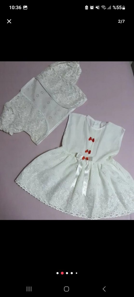 1 yaş bolerolu kız çocuk Elbise - Görsel 2