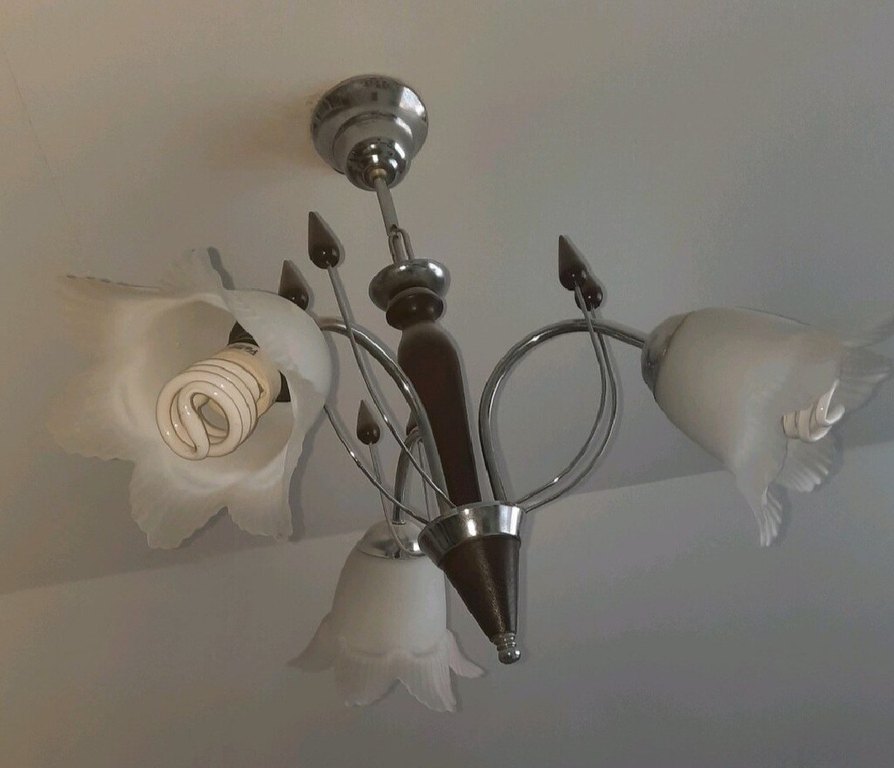 Beyaz 3 Kollu Tavan Lambası - Görsel 2