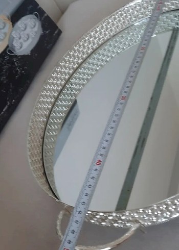 Aynalı, ovaj büyük boy sunum tepsisi - Görsel 5