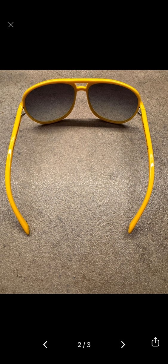 Prada Sarı Retro Kadın Güneş Gözlüğü - Görsel 2