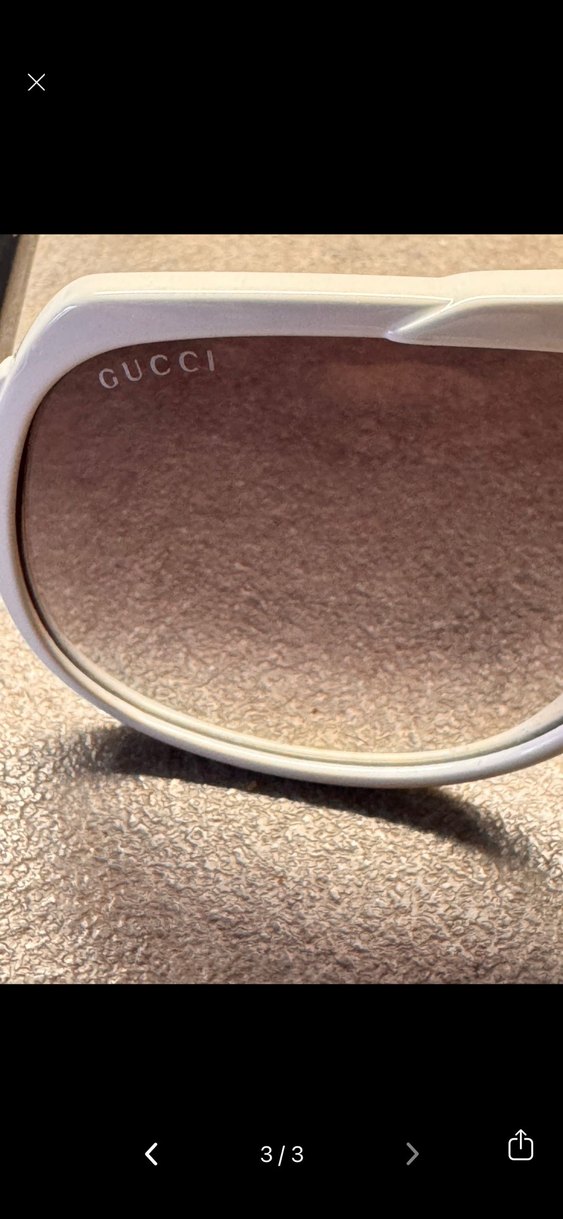 Gucci Beyaz Tokalı Kadın Güneş Gözlüğü - Görsel 3