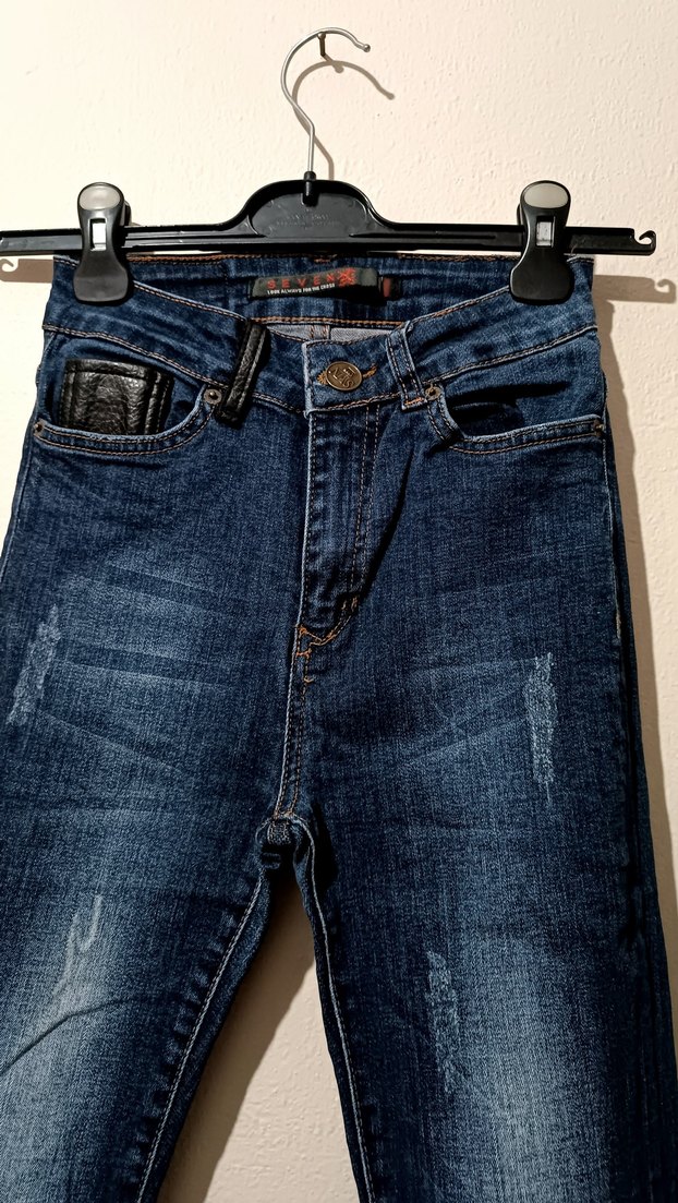 Yüksek bel jean - Görsel 5