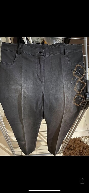 Likralı taşlı kot pantolon