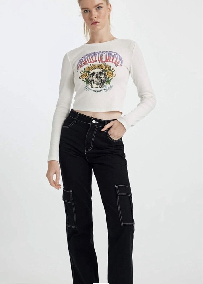 Defacto gabardin kargo pantolon 38 beden - Görsel 3