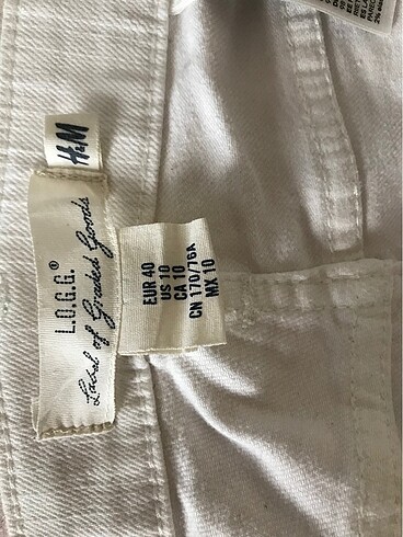 38 Beden H&M BEYAZ BERMUDA ŞORT